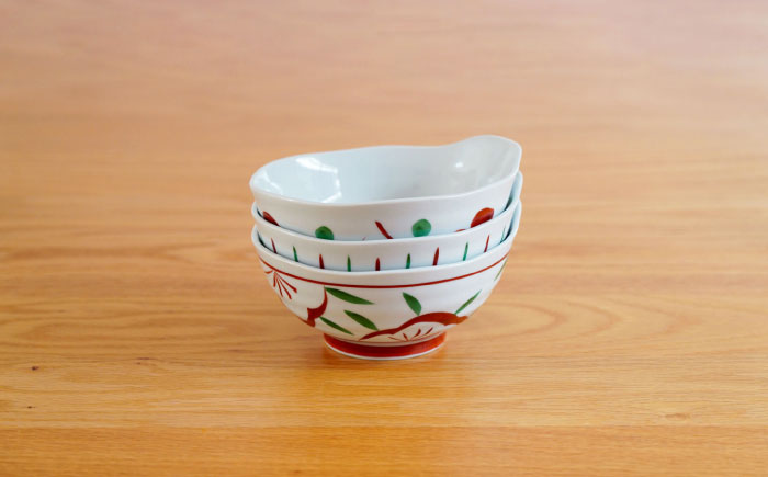 【波佐見焼】絵変り 小鉢 3点セット【団陶器】 [PB157]