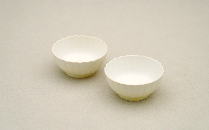 【波佐見焼】花しのぎ 丸小付 ペア 白【団陶器】 [PB185]