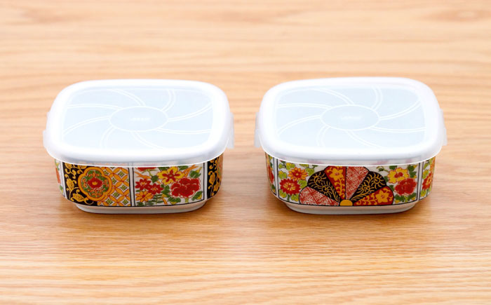 【波佐見焼】角パック 古伊万里絵変り 2柄セット 扇牡丹・木甲牡丹【団陶器】 [PB220]