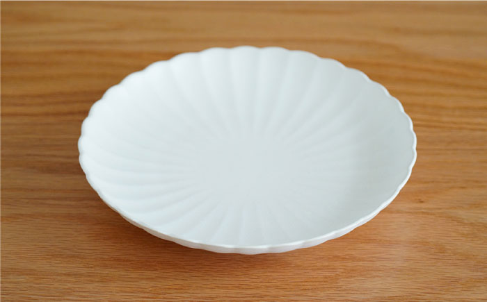 【波佐見焼】花しのぎ ペア 大皿 プレート (白鼠・薄黄)【団陶器】 [PB81]