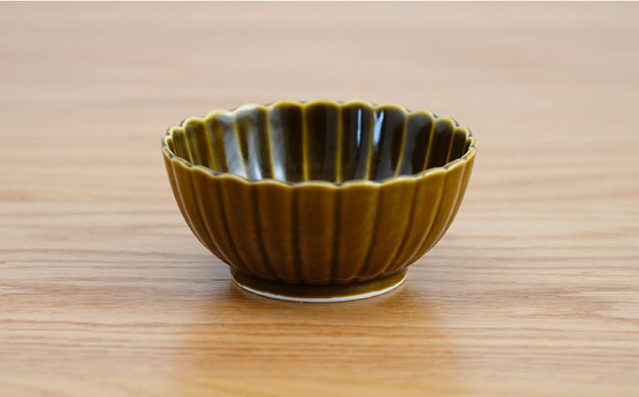 【波佐見焼】花しのぎ 丸小付 小鉢 （鶯茶・墨・紅） 3点セット【団陶器】 [PB98]