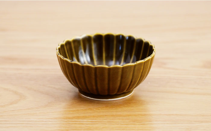 【波佐見焼】花しのぎ 丸小付 小鉢 （鶯茶・織部・藍） 3点セット【団陶器】 [PB99]