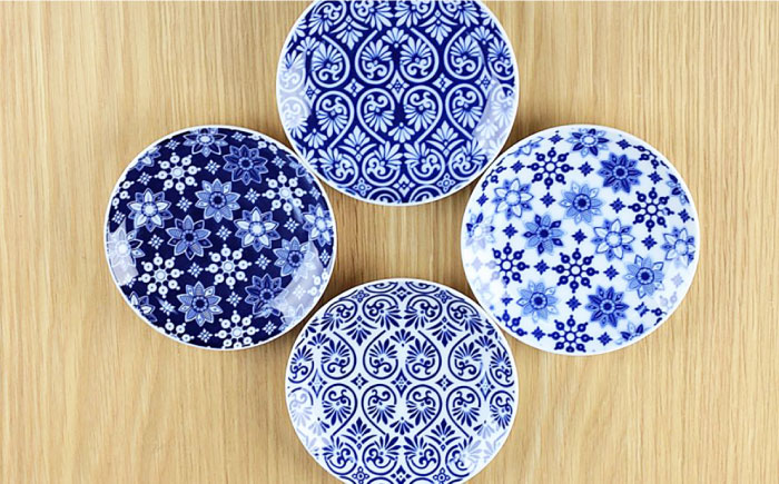 【波佐見焼】花シリーズ プレート S/M 2種8枚セット【山下陶苑】 [PC13]