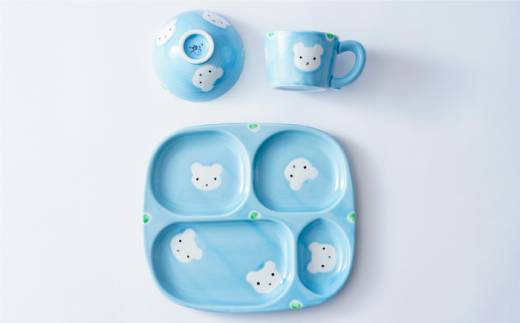 【波佐見焼】新くま お子様 プレート セット【陶もと】 [PE03]