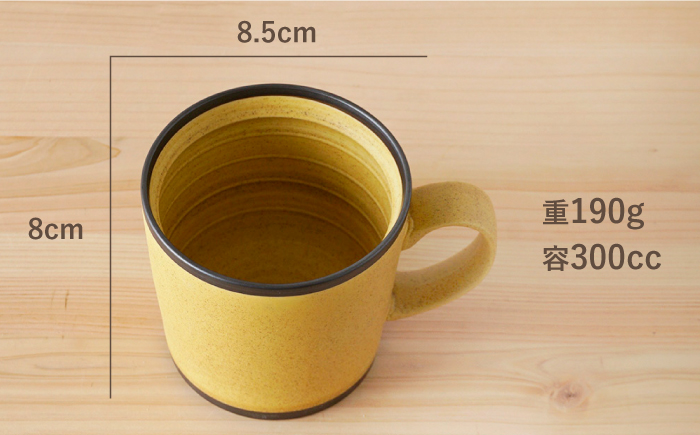 【波佐見焼】シャビー マグカップ ペアセット（イエロー・グレー）【陶もと】 [PE25]