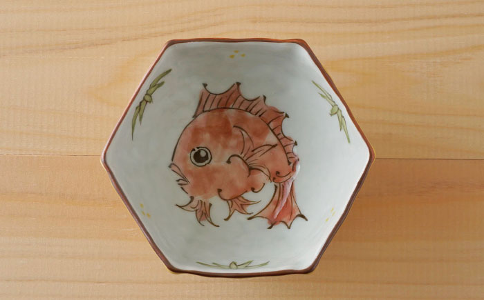 【波佐見焼】めで鯛 六角小鉢（六角茶付）3個セット 食器 皿【陶もと】 [PE35]