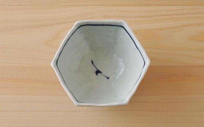 【波佐見焼】唐草 六角小鉢（六角茶付）3個セット 食器 皿【陶もと】 [PE37]
