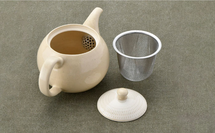 【波佐見焼】飛び鉋 ポット・カップセット 急須 ティーカップ 湯呑み 【トーエー】 [QC38]