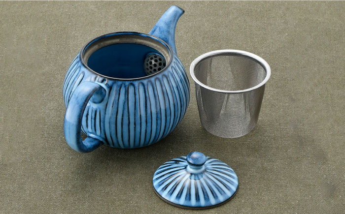 【波佐見焼】蒼しのぎ ポット・カップセット 急須 ティーカップ 湯呑み 【トーエー】 [QC40]