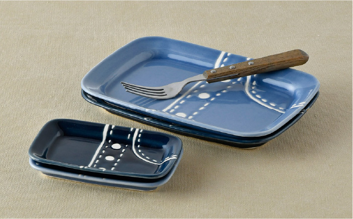 【波佐見焼】デニパン スクエア プレート 2枚セット 食器 角皿 取り皿【トーエー】 [QC50]