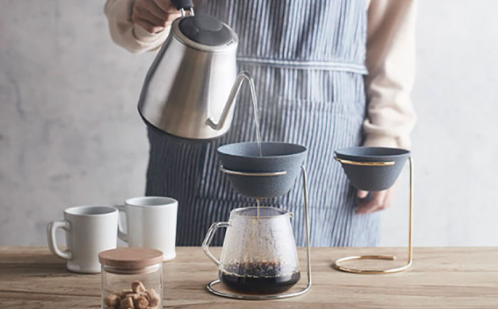 【波佐見焼】陶器フィルター スタンド 2点セット コーヒードリッパー（大）【勇和】 [QF01]