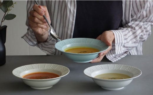 【波佐見焼】YABANE シリーズ 18cm リムボウル ボウル 3色セット【永峰製磁】【eiho】 [RA53]