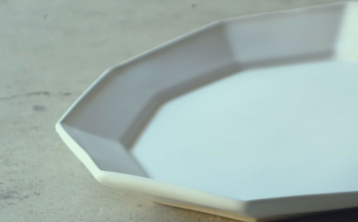 【波佐見焼】白釉 10角 オーバル皿 2枚セット【吉田健宗】 [RB13]