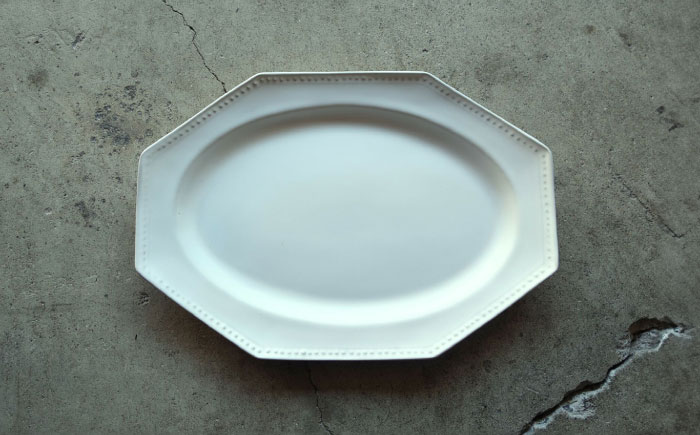 【波佐見焼】白釉 オクトゴナル皿（大・小）・長皿 計6枚セット【吉田健宗】 [RB19]
