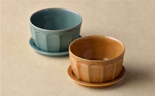 【波佐見焼】カラーペア蓋物 スープカップ カップ 小皿  食器 皿 【舘山堂】 [RC09]