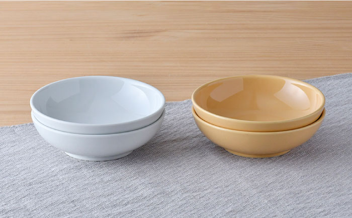 【波佐見焼】シャロウ ボウル 2色 ペアセット【舘山堂】 [RC32]