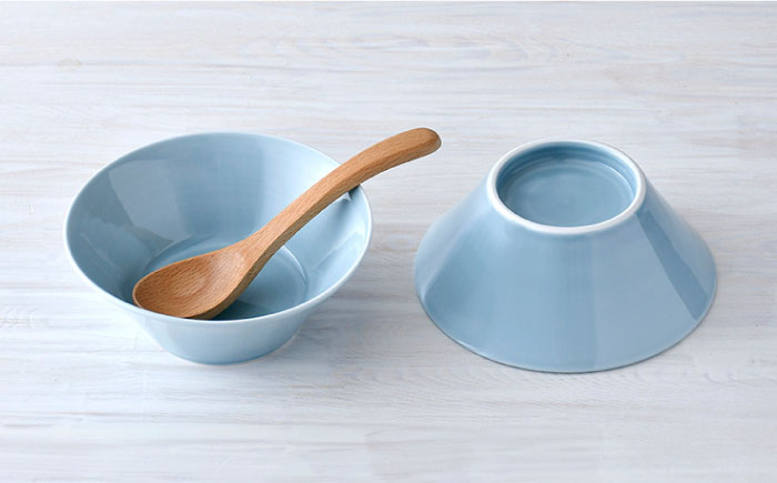 【波佐見焼】高台小鉢 ブルー 2個セット【舘山堂】 [RC33]