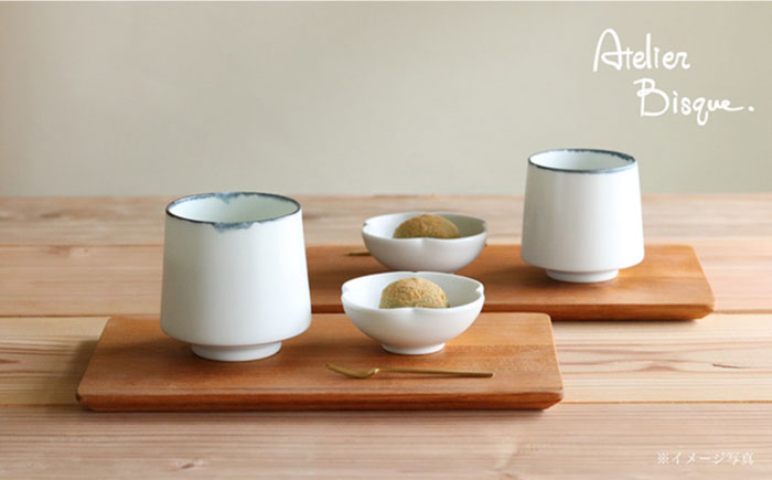 【波佐見焼】ペア 湯呑み 大・小 セット 【アトリエビスク】 [RD22]