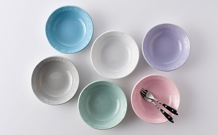 【波佐見焼】ラグーサ ボウル （ジェダイ/ミルキーグレー/ミルキーピンク）  3色セット【ROXY・HASAMI】 [SB152]