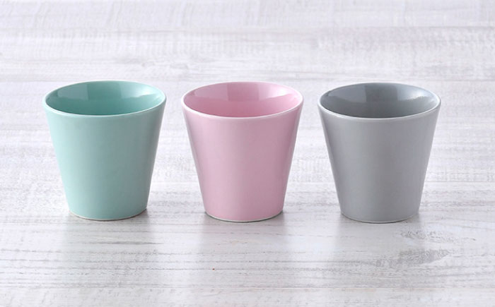 【波佐見焼】ミニ コップ（ジェダイ/ミルキーピンク/ミルキーグレー） タンブラー 3色セット【ROXY・HASAMI】 [SB157]
