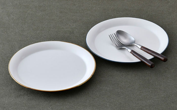 【波佐見焼】プレート（渕錆ライン/渕青ライン） ペアセット パスタ皿【ROXY・HASAMI】 [SB162]