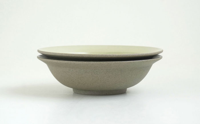 【波佐見焼】カラービスク リムボウル2色セット 黄色・黒【光和陶器】 [SC80]