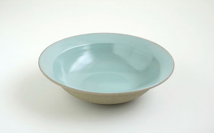 【波佐見焼】カラービスク リムボウル2色セット 水色・白【光和陶器】 [SC81]