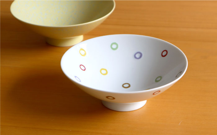 【白山陶器】やや大ぶりな浅めのお茶わん「平茶わん」 ペアセット 茶碗 【波佐見焼】[TA125]