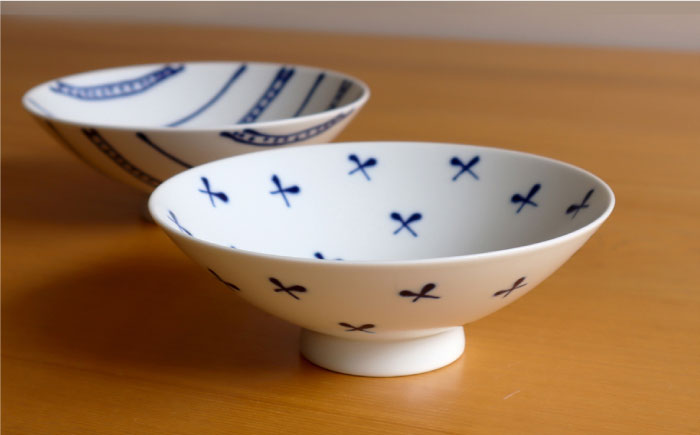 【白山陶器】やや大ぶりな浅めのお茶わん「平茶わん」 ペアセット 茶碗 【波佐見焼】[TA127]