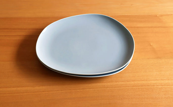 【白山陶器】【グッドデザイン賞受賞】ペトラプレート（L） グレイ 2枚セット [TA155]
