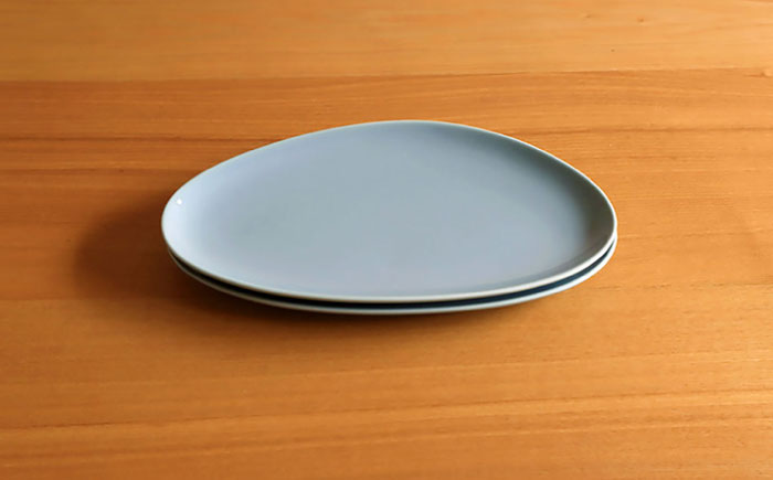 【白山陶器】【グッドデザイン賞受賞】ペトラ ロングプレート（M） グレイ 2枚セット [TA158]