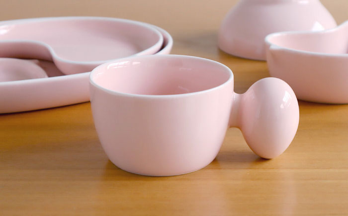 白山陶器】【PiPi】お子様用食器 ピンク 5点セット【波佐見焼】 [TA195]