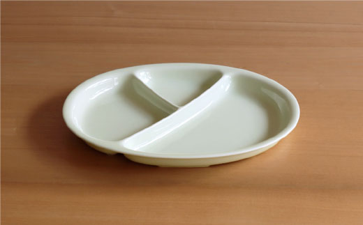 【白山陶器】【仕切り皿】Yトレイ(大) ライム 2枚セット 食器 皿 【波佐見焼】 [TA98]