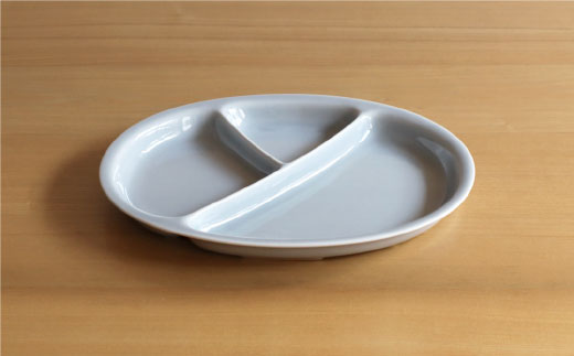 【白山陶器】【仕切り皿】Yトレイ(大) グレイ 2枚セット 食器 皿 【波佐見焼】 [TA99]