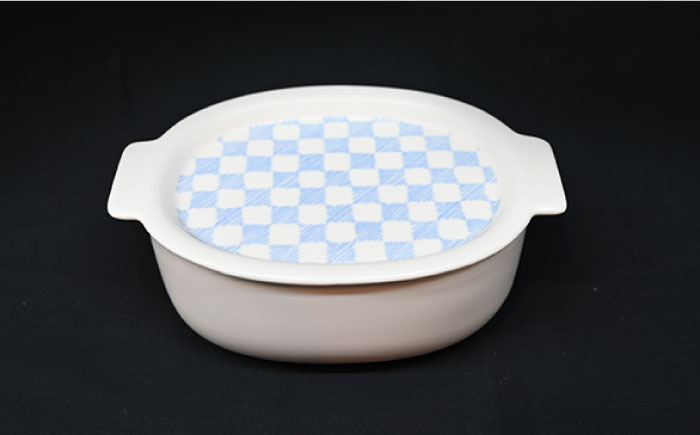 【波佐見焼】オーブンウェア グラタン皿 和市松青 3点セット 耐熱食器 オーブン可【協立陶器】 [TC63]