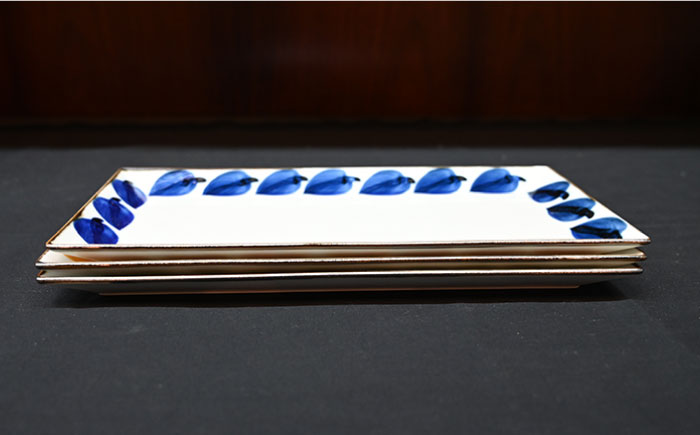 【波佐見焼】Antique Style 長皿 3枚セット 角皿 プレート【協立陶器】 [TC83]