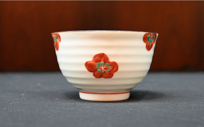 【波佐見焼】赤絵梅 湯呑み ポット 茶器 6点セット【協立陶器】 [TC98]