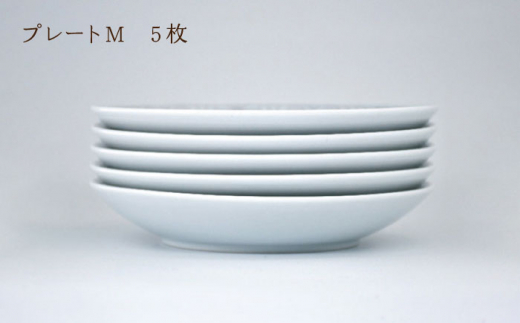 【波佐見焼】《限定カラー》麻の葉グレー プレート Mサイズ 5枚 【聖栄陶器】 [TG20]