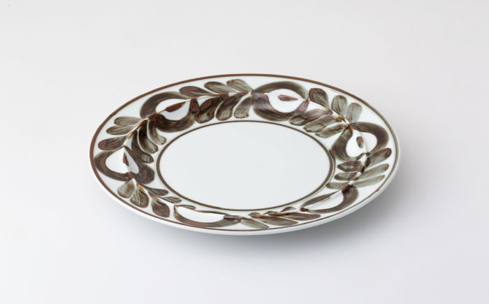 【波佐見焼】mawaribana プレート（大） 2点セット ブラウン【アイユー】 [UA50]