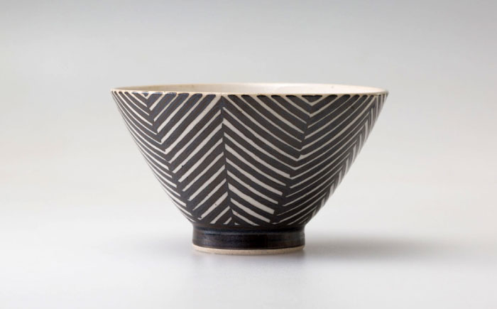 【波佐見焼】ヘリンボーン 茶碗（大） 2点セット ブラウン【アイユー】 [UA54]
