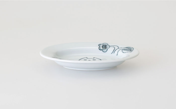 【波佐見焼】Pebble Ceramic Studioコラボ CatオーバルプレートSS 2枚【アイユー】 [UA66]