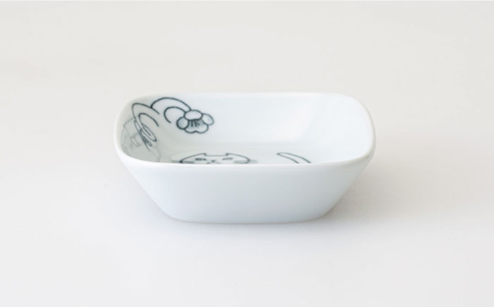 【波佐見焼】Pebble Ceramic Studioコラボ Catナッツボウル 4枚【アイユー】 [UA67]