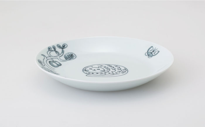 【波佐見焼】Pebble Ceramic Studioコラボ Catパン皿 2枚【アイユー】 [UA68]