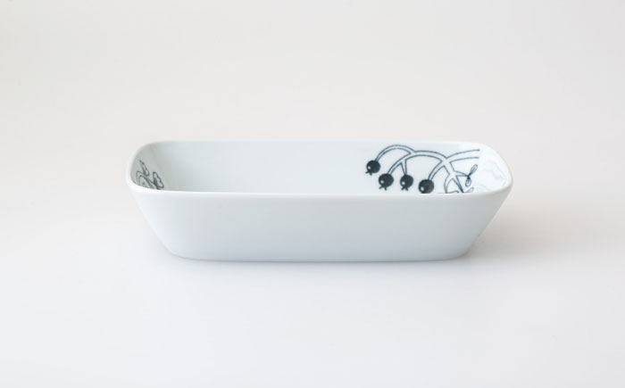 【波佐見焼】Pebble Ceramic Studioコラボ Catレクタングルプレート 2枚【アイユー】 [UA70]