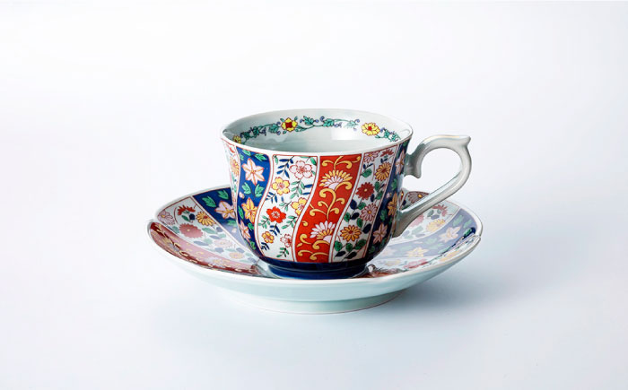 【波佐見焼】古伊万里紋様写絵 珈琲碗皿 5客セット 食器 カップ 【不二商店】 [UC01]