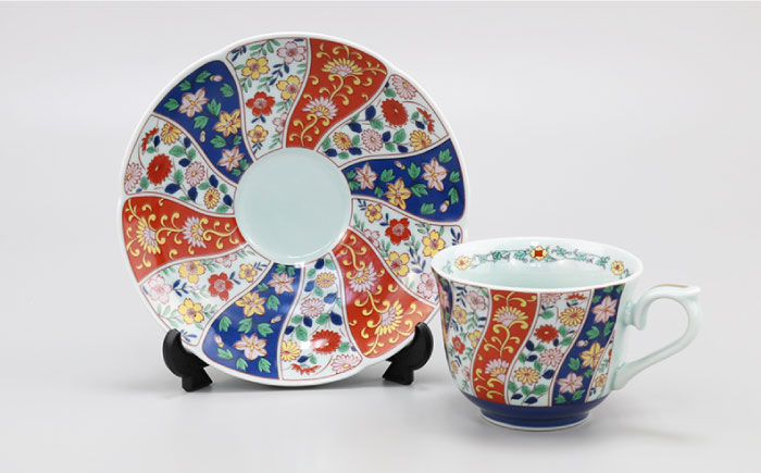 【波佐見焼】友禅桜絵 珈琲碗皿2客揃 食器 カップ 【不二商店】 [UC04]