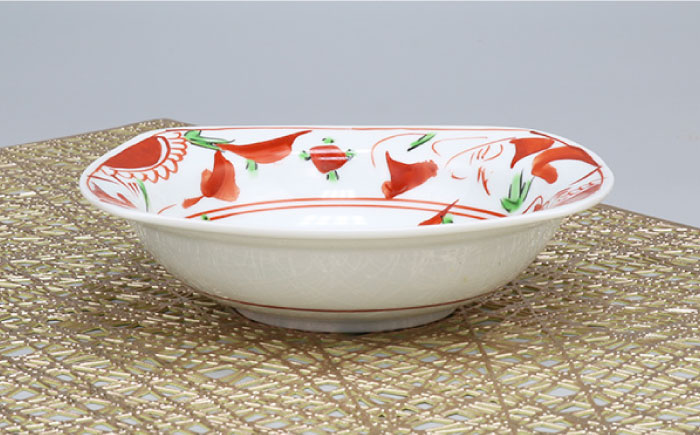 【波佐見焼】夢万歴草華紋 マルチ ボウル Mセット5P（手描）【不二商店】 [UC06]