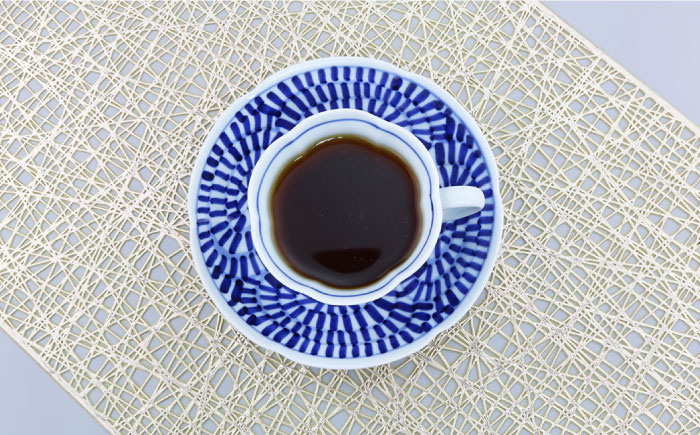 【波佐見焼】タコ唐草絵（手描）珈琲碗皿5客揃 食器 カップ 【不二商店】 [UC09]