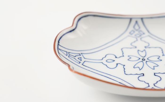 【波佐見焼】桜透かし彫紋 深木甲皿 2枚セット【FOURGRACE】 [UG09]