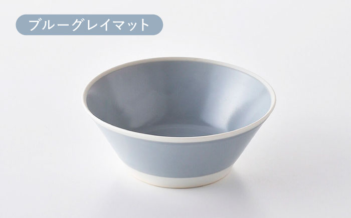 【波佐見焼】コンフォート ボウル&手つき小皿 4点セット（ブルーグレイマット・ピンクマット）【陶芸ゆたか】 [VA131]